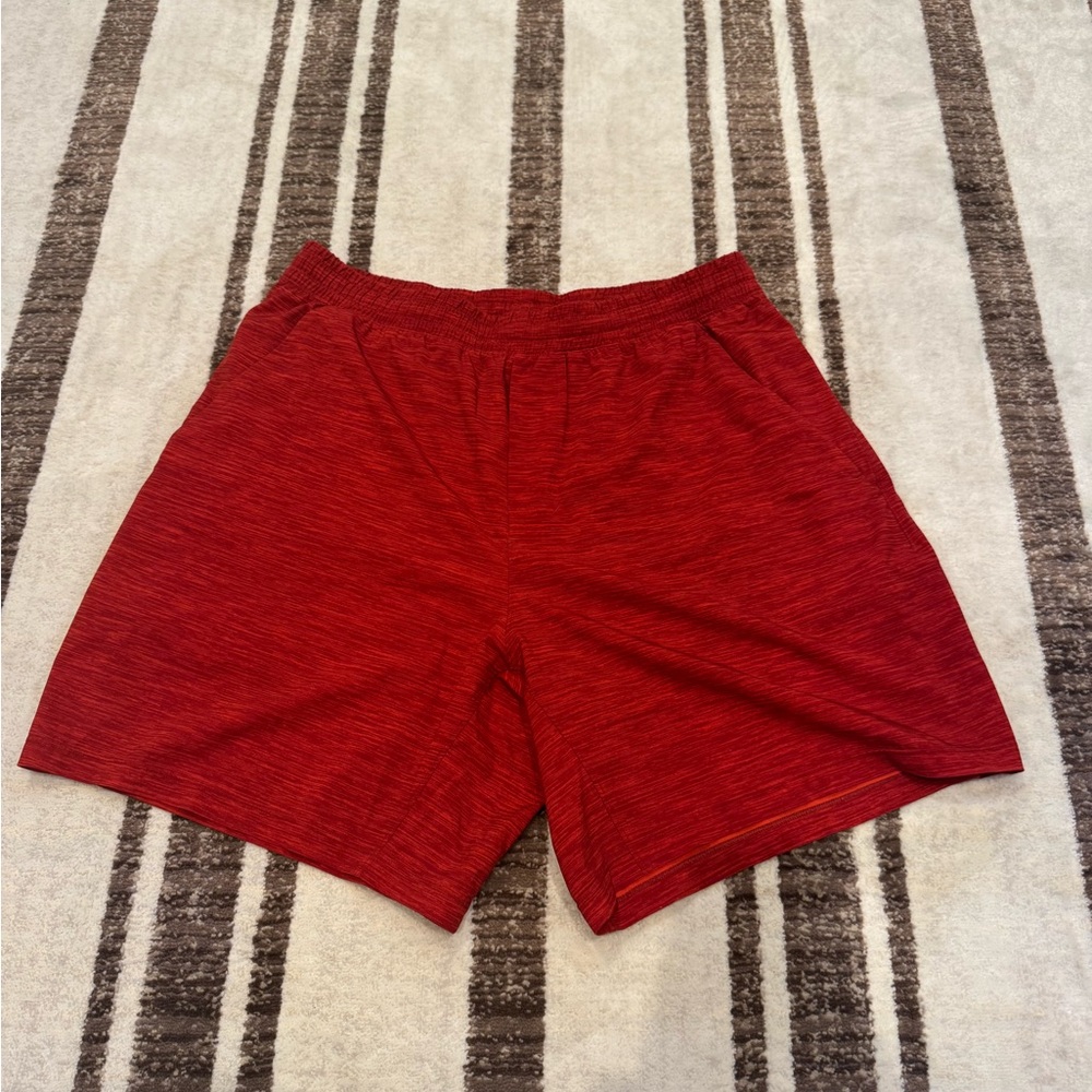 Men's Red Lululemon Athletic Shorts